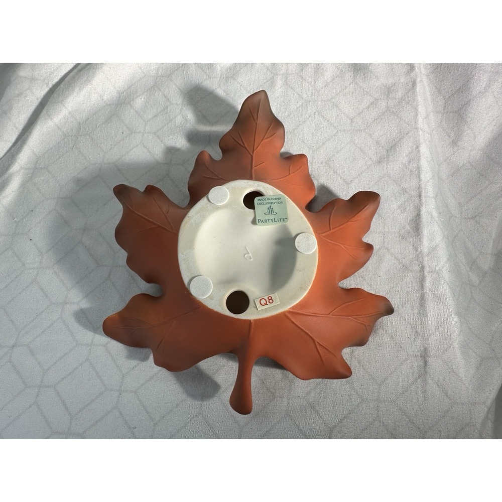 🍁 Partylite Whispering Maple Leaf Tealight‎ Holders (Set of 3) - Picture 5 of 16